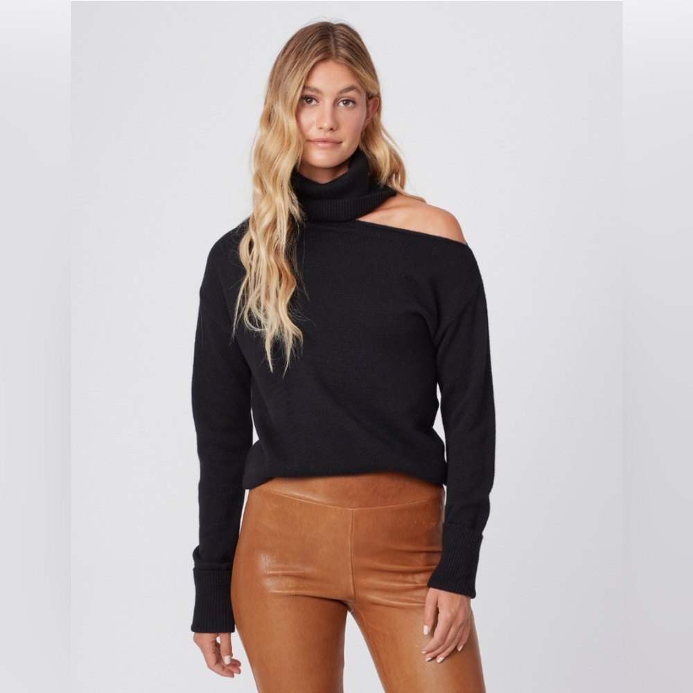 NWT IN BAG PAIGE Raundi Turtleneck Sweater - Black - XS